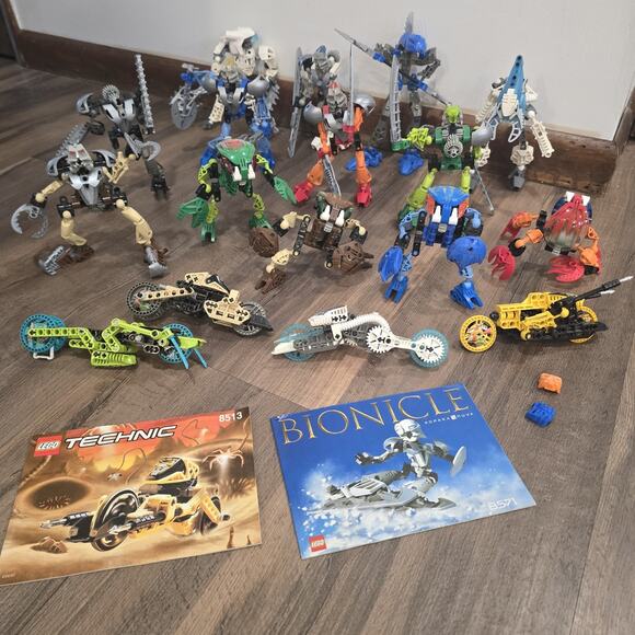 Lego Bionicle Technic Robo Takanuva Rahkshi Pohatu Nuva Bohrok Pahrak Krana Lot - Picture 1 of 13